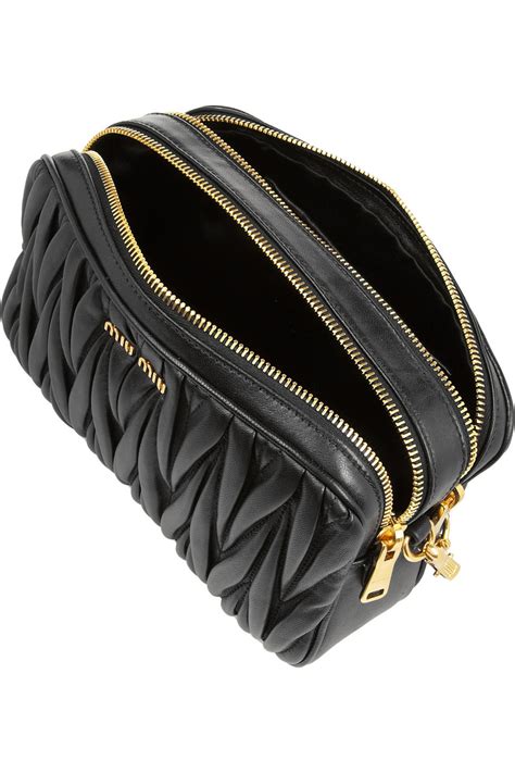 miu miu matelasse pochette|Black Matelassé Leather Pouch .